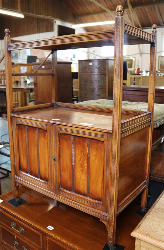 Oak tea tray - cabinet under